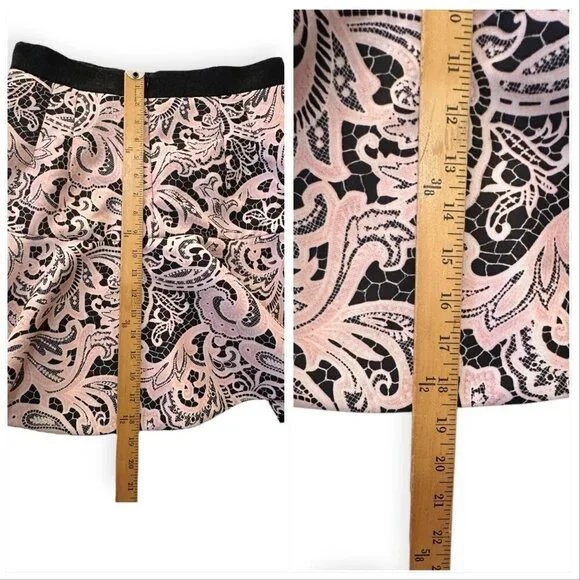 Mary Katrantzou Paige printed satin‎ twill mini skirt, Pink Size US12, Nwt